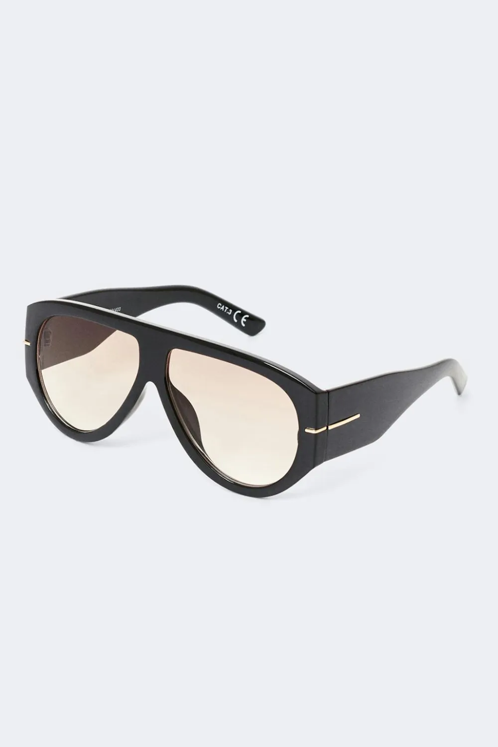 Gina Tricot Bold aviator sunglasses Svart Clearance