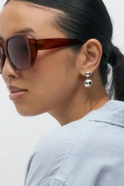 Gina Tricot Bold retro square sunglasses Brun Hot