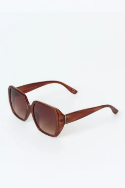Gina Tricot Bold retro square sunglasses Brun Hot