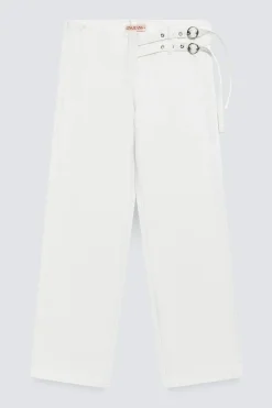 Gina Tricot Booty belted jeans Hvit Clearance