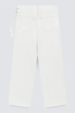 Gina Tricot Booty belted jeans Hvit Clearance
