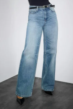 Gina Tricot Boss bby wide jeans Blå Outlet