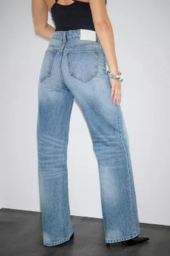 Gina Tricot Boss bby wide jeans Blå Outlet