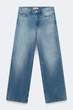 Gina Tricot Boss bby wide petite jeans Blå