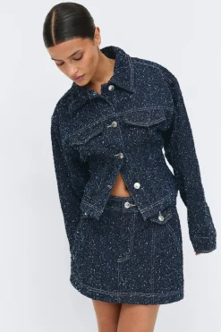 Gina Tricot Boucle denim skirt Blå Sale