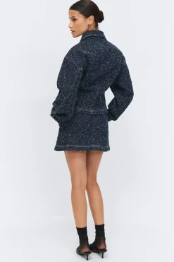Gina Tricot Boucle denim skirt Blå Sale