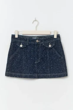 Gina Tricot Boucle denim skirt Blå Sale