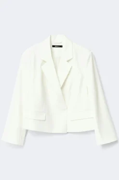 Gina Tricot Boxy bazer Hvit Outlet