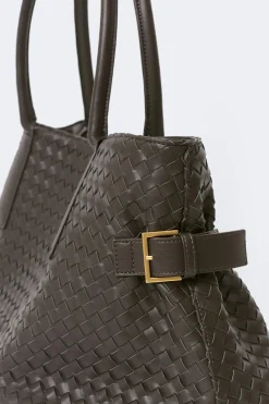 Gina Tricot Braided tote bag Brun Hot