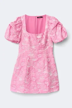 Gina Tricot Brocade puffseeve mini dress Rosa Outlet