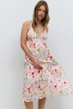 Gina Tricot Broderie anglais dress Rosa Best