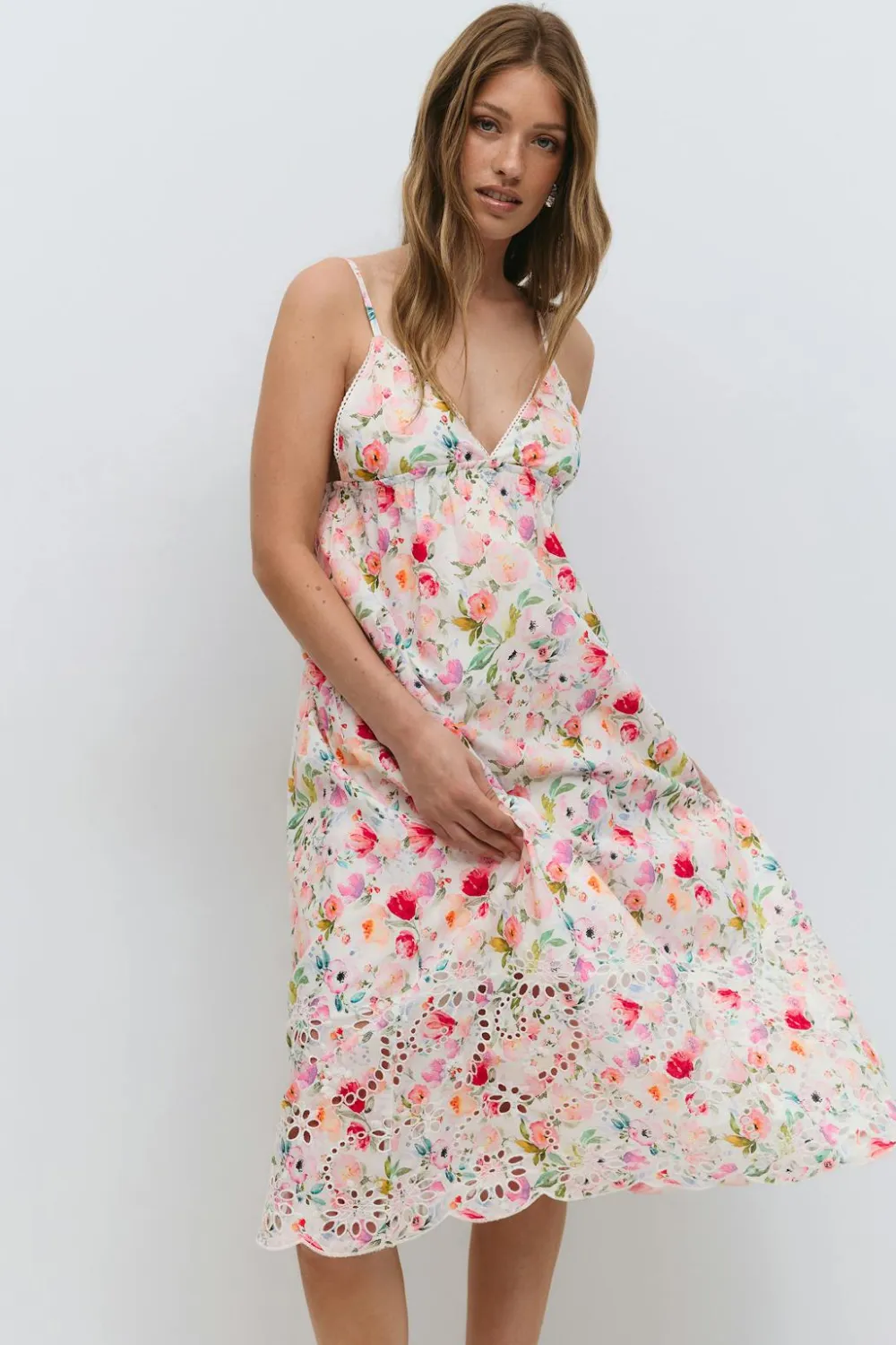 Gina Tricot Broderie anglais dress Rosa Best