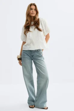 Gina Tricot Broderie angaie boue Hvit Best
