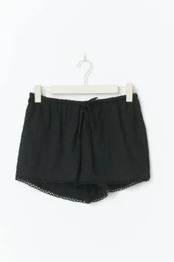 Gina Tricot Broderie angaie hort Svart