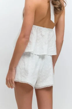 Gina Tricot Broderie angaie hort Hvit Sale