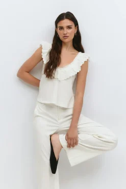 Gina Tricot Broderie angaie inget Hvit Hot