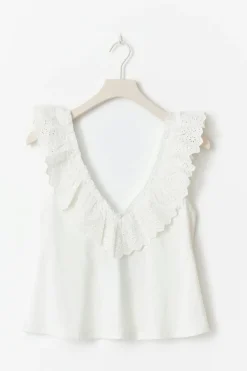 Gina Tricot Broderie angaie inget Hvit Hot