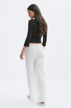 Gina Tricot Broderie angaie trouer Hvit Best