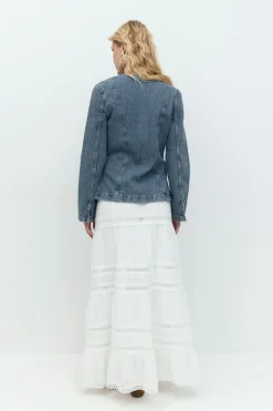Gina Tricot Broderie axi kirt Hvit Hot