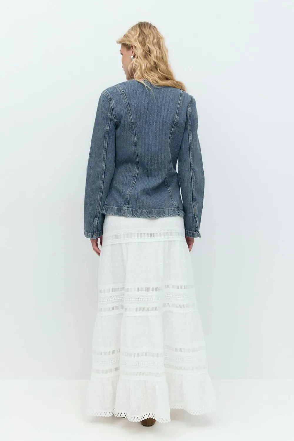 Gina Tricot Broderie axi kirt Hvit Hot
