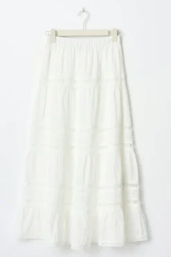 Gina Tricot Broderie axi kirt Hvit Hot