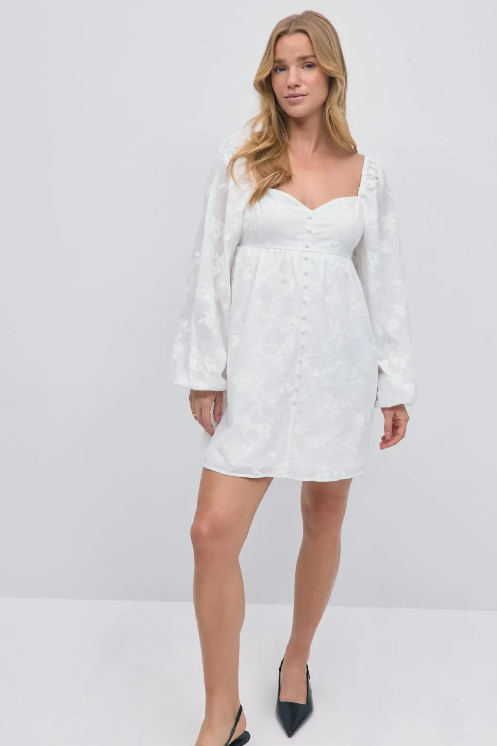 Gina Tricot Button down dress Hvit Hot