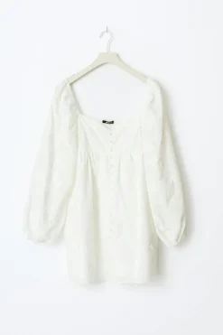 Gina Tricot Button down dress Hvit Hot