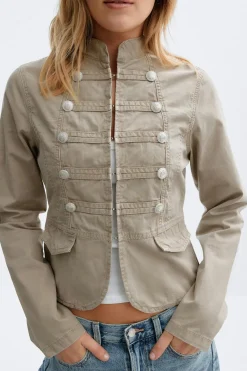 Gina Tricot Button down uniform jacket Grønn