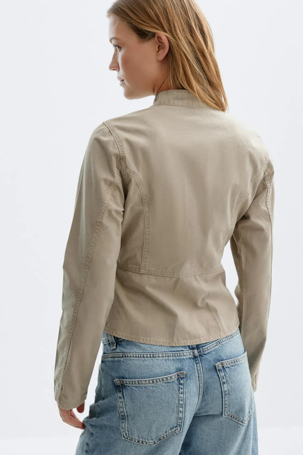 Gina Tricot Button down uniform jacket Grønn