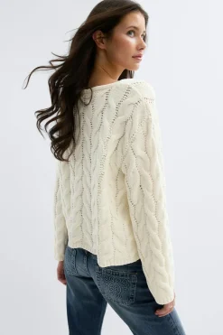 Gina Tricot 14+ cabe knitted weater Hvit