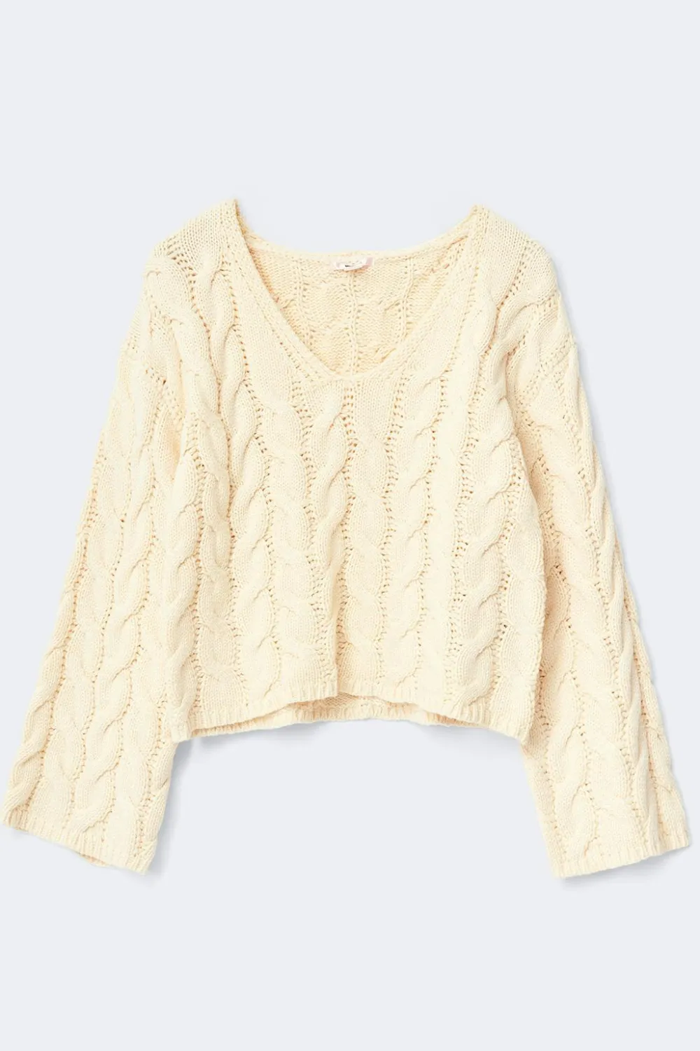 Gina Tricot 14+ cabe knitted weater Gul Online