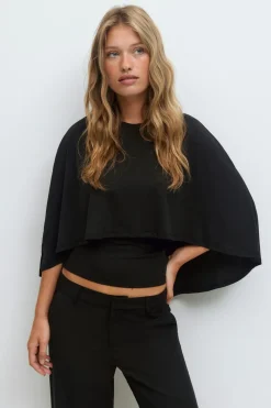 Gina Tricot Cape top Svart Hot
