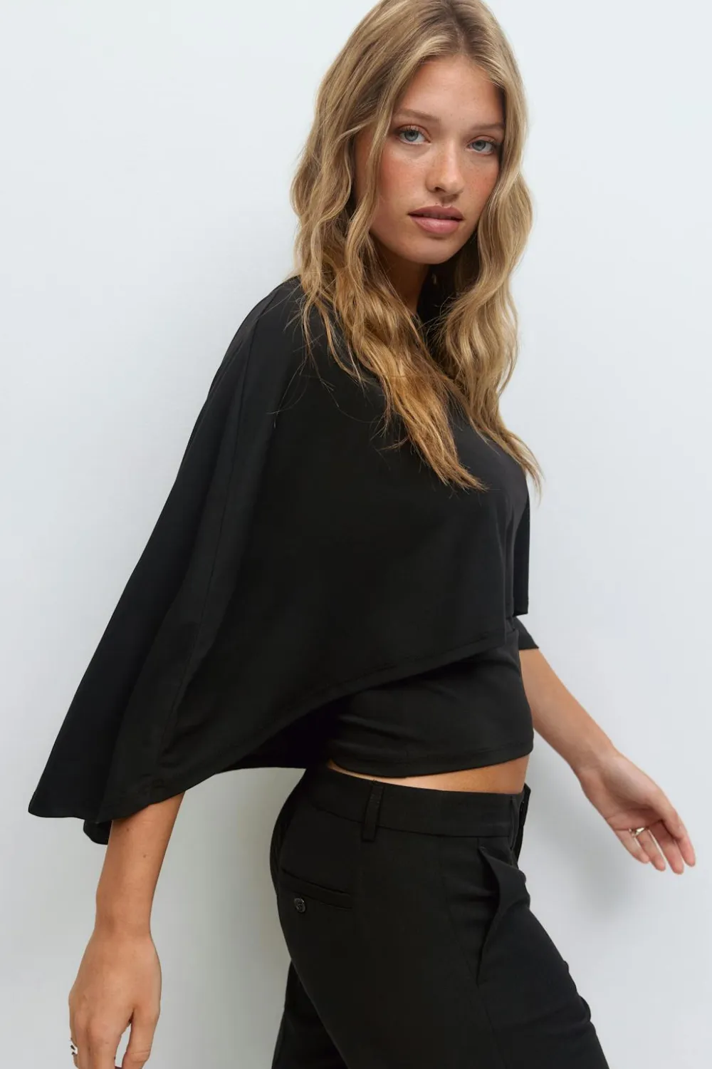 Gina Tricot Cape top Svart Hot