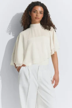 Gina Tricot Cape top Hvit Clearance
