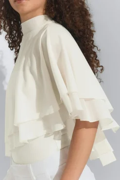 Gina Tricot Cape top Hvit Clearance