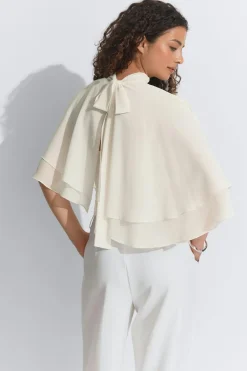 Gina Tricot Cape top Hvit Clearance