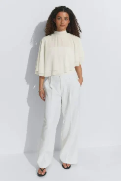 Gina Tricot Cape top Hvit Clearance