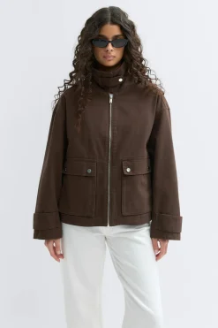 Gina Tricot Cargo jacket Brun Online