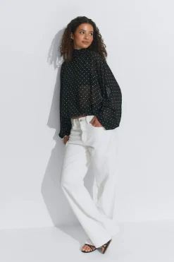 Gina Tricot Chiffon boue Svart