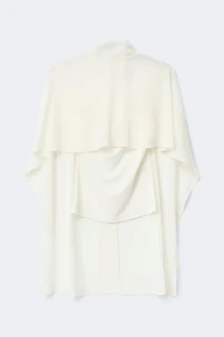 Gina Tricot Chiffon cape top Hvit Clearance