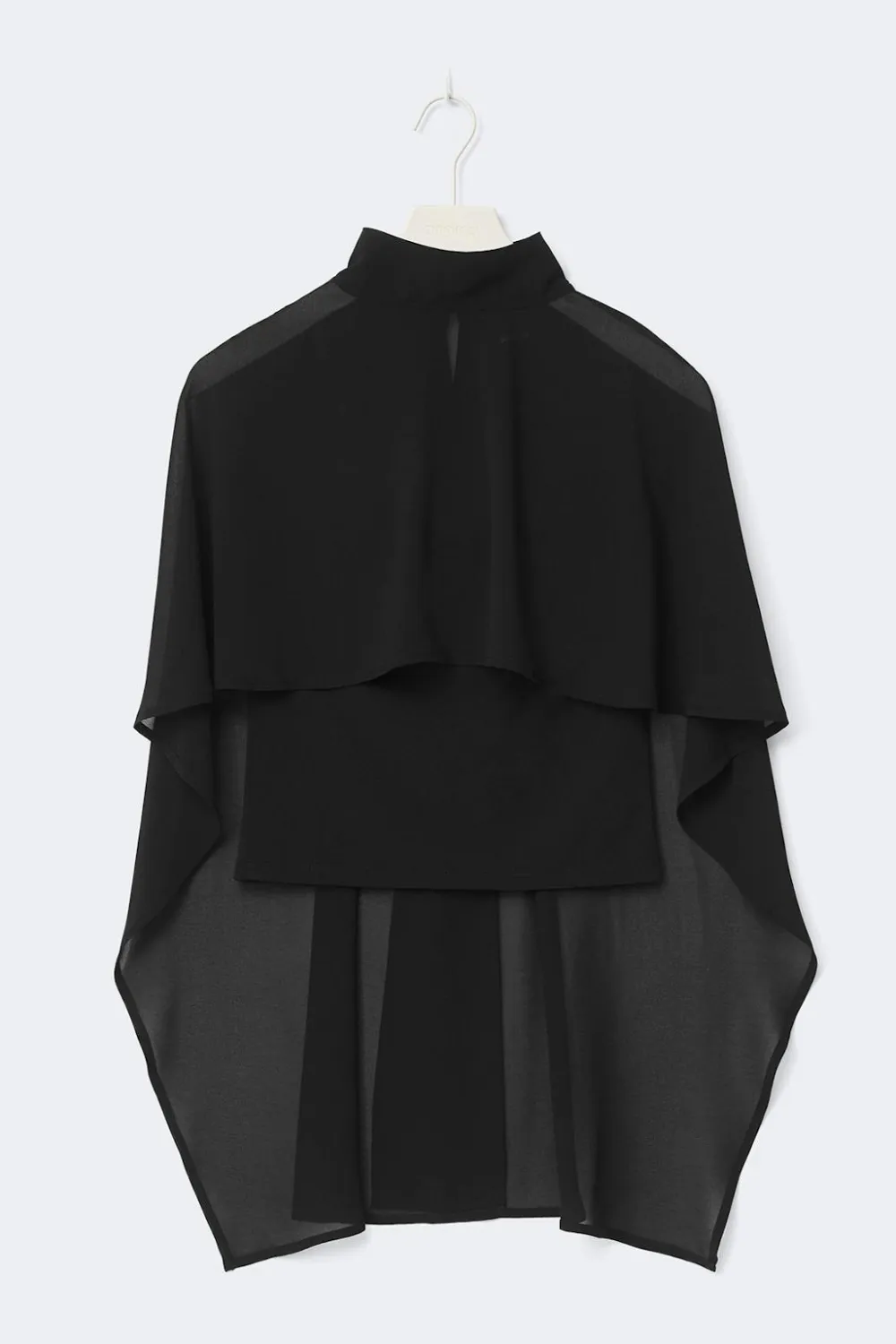 Gina Tricot Chiffon cape top Svart Outlet