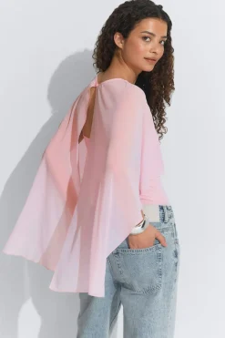 Gina Tricot Chiffon cape top Rosa Best