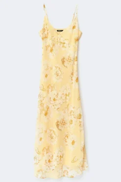 Gina Tricot Chiffon dress Gul Clearance