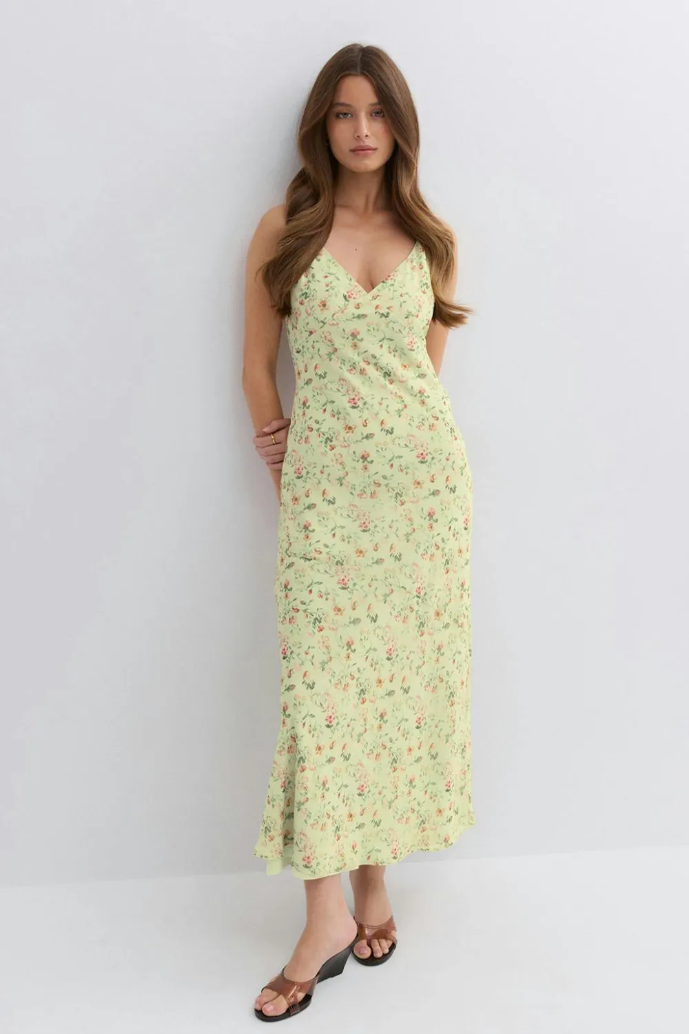 Gina Tricot Chiffon dress Grønn Outlet