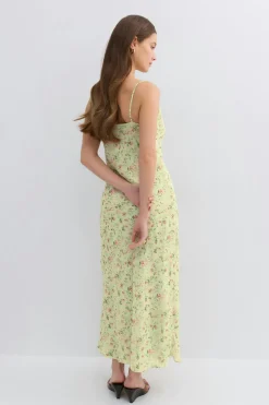 Gina Tricot Chiffon dress Grønn Outlet