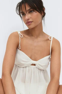 Gina Tricot Chiffon oungewear inget Hvit Discount