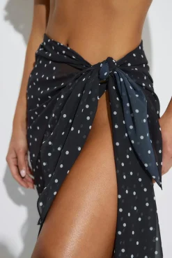 Gina Tricot Chiffon sarong Svart Sale