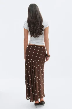 Gina Tricot Chiffon kirt Brun Discount