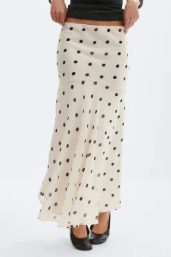 Gina Tricot Chiffon kirt Hvit Clearance