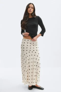 Gina Tricot Chiffon kirt Hvit Clearance